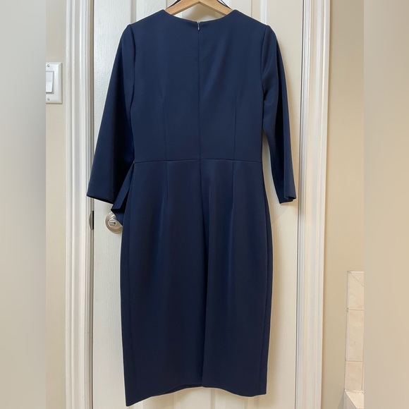 Navy Ruffle Eliza J Dress - Picture 4 of 11